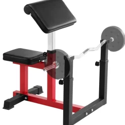 VEVOR Weight Bench with Leg Extension, Strength Training Benches, Max load 440 LBS Home Gym Bench Fitness Equipment, Seated Arm Isolated Barbell Dumbbell Bicep Station, Workout Bench for Home Gym