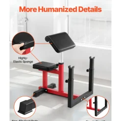VEVOR Weight Bench with Leg Extension, Strength Training Benches, Max load 440 LBS Home Gym Bench Fitness Equipment, Seated Arm Isolated Barbell Dumbbell Bicep Station, Workout Bench for Home Gym
