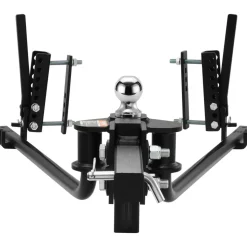 VEVOR Weight Distribution Hitch, 1,500 lbs Weight Distributing Hitches Kit with Sway Control for Trailer, 2-In Solid Steel Shank, 2-5/16 in Alloy Steel Ball, Powder Coated Load Leveling Hitch, Black