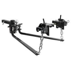 VEVOR Weight Distribution Hitch, 10000 lbs Max Towing & 1000 lbs Max Tongue, Weight Distributing Hitches Kit Includes 2 in Shank and 2-5/16 in Ball, Load Leveling Hitch for Trailers, Black