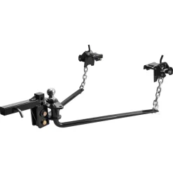 VEVOR Weight Distribution Hitch, 10000 lbs Max Towing & 1000 lbs Max Tongue, Weight Distributing Hitches Kit Includes 2 in Shank and 2-5/16 in Ball, Load Leveling Hitch for Trailers, Black