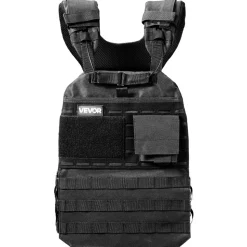 VEVOR Weighted Vest, Body Weight Vest with Shoulder Pad, and Reflective Stripe, Exercise Set for Men Women, Workout Equipment for Strength Training, Running, Jogging, Fitness, Muscle Building