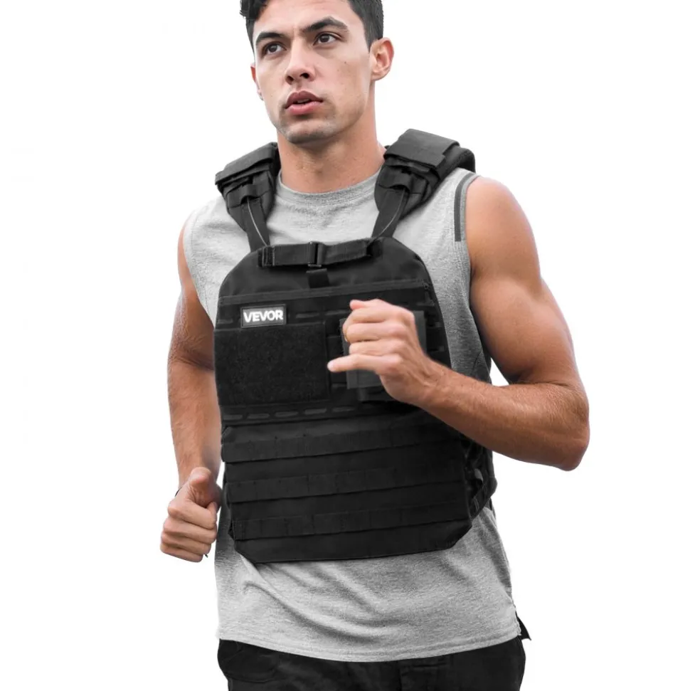 VEVOR Weighted Vest, Body Weight Vest with Shoulder Pad, and Reflective Stripe, Exercise Set for Men Women, Workout Equipment for Strength Training, Running, Jogging, Fitness, Muscle Building