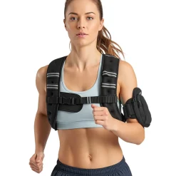VEVOR Weighted Vest, 10 lbs Body Weight Vest for Men Women, with Reflective Stripe, Adjustable Buckle, Workout Equipment for Strength Training, Running, Jogging, Fitness, Muscle Building, Weight Loss