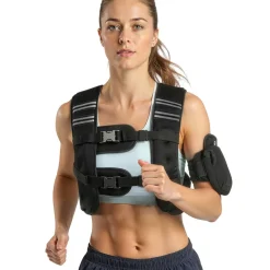 VEVOR Weighted Vest, 12 lbs Weight Vest with Reflective Stripe, Adjustable Buckle Body Weight Vest for Men Women, Workout Equipment for Strength Training, Running, Jogging, Fitness, and Weight Loss