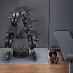 VEVOR Weight Plate Rack, A Frame Weight Plate Tree for 1-Inch Weight Plates, Standard Weight Plate Tree, 500 lbs Load Capacity Weight Storage Holder, Home Gym Barbell Rack Storage Stand, Black