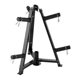 VEVOR Weight Plate Rack, Weight Plate Tree for 2-Inch Weight Plates, Standard Weight Plate Tree, 300 lbs Load Capacity Weight Storage Holder, Home Gym Barbell Rack Storage Stand, Black