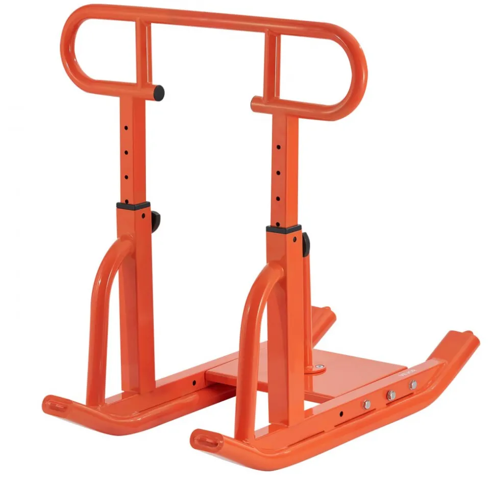 VEVOR Weight Sled, Steel Power Sled, Fitness Training Sleds for Athletic Exercise Speed Improvement, Workout Equipment with Adjustable Height Handle, Compatible with 1/2 in Weight Plates, Orange