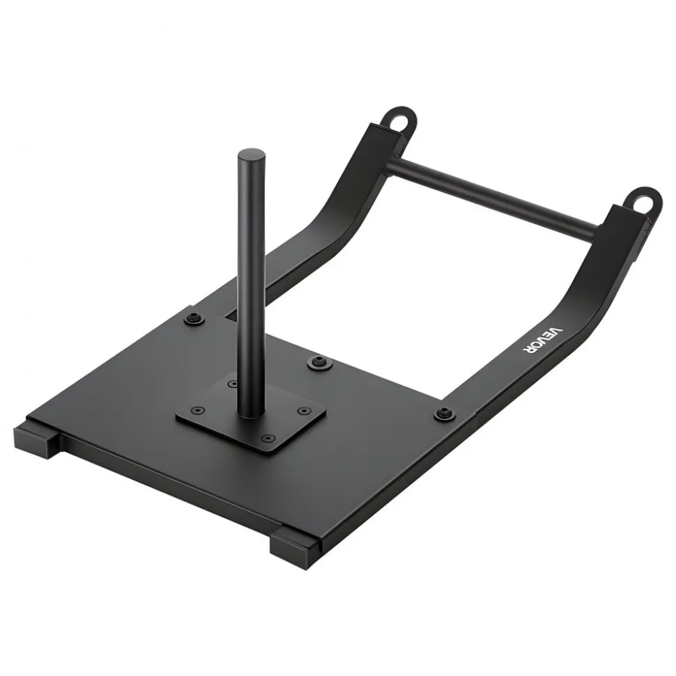 VEVOR Weight Sled, Steel Power Sled, Fitness Strength Training Sleds for Athletic Exercise Speed Improvement, Workout Fitness Equipment with Harness, Compatible with 1/2 in Weight Plates, Black