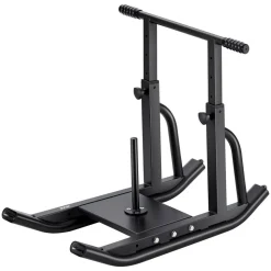 VEVOR Weight Sled, Steel Power Sled, Fitness Training Sleds for Athletic Exercise Speed Improvement, Workout Equipment with Adjustable Height Handle, Compatible with 1/2 in Weight Plates, Black