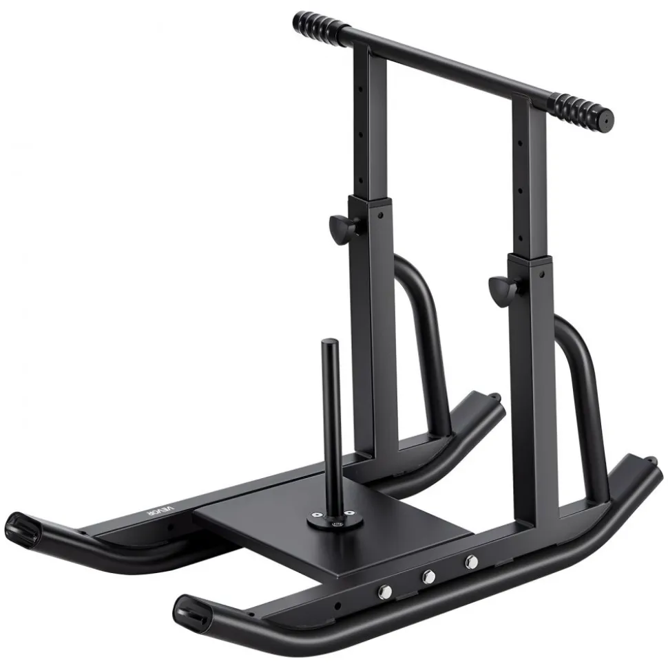 VEVOR Weight Sled, Steel Power Sled, Fitness Training Sleds for Athletic Exercise Speed Improvement, Workout Equipment with Adjustable Height Handle, Compatible with 1/2 in Weight Plates, Black