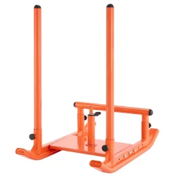 VEVOR Weight Sled, Steel Power Sled, Fitness Strength Training Sleds for Athletic Exercise Speed Improvement, Workout Fitness Equipment with Handle, Compatible with 1/2 in Weight Plates, Orange