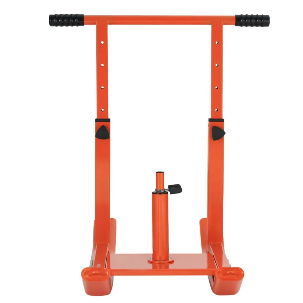 VEVOR Weight Sled, Steel Power Sled, Fitness Training Sleds for Athletic Exercise Speed Improvement, Workout Equipment with Adjustable Height Handle, Compatible with 1/2 in Weight Plates, Orange