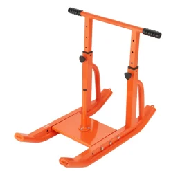 VEVOR Weight Sled, Steel Power Sled, Fitness Training Sleds for Athletic Exercise Speed Improvement, Workout Equipment with Adjustable Height Handle, Compatible with 1/2 in Weight Plates, Orange