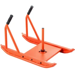 VEVOR Weight Sled, Steel Power Sled, Fitness Strength Training Sleds for Athletic Exercise Speed Improvement, Workout Fitness Equipment with Handle, Compatible with 1/2 in Weight Plates, Orange