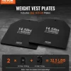 VEVOR Weight Vest Plates, 14.5 LB Pairs, Premium Steel Weighted plates, Contoured Ergonomic Fit – WODs, Additional Weight for Weight Vests, for Strength Training, Running, Fitness, Heavy Workouts