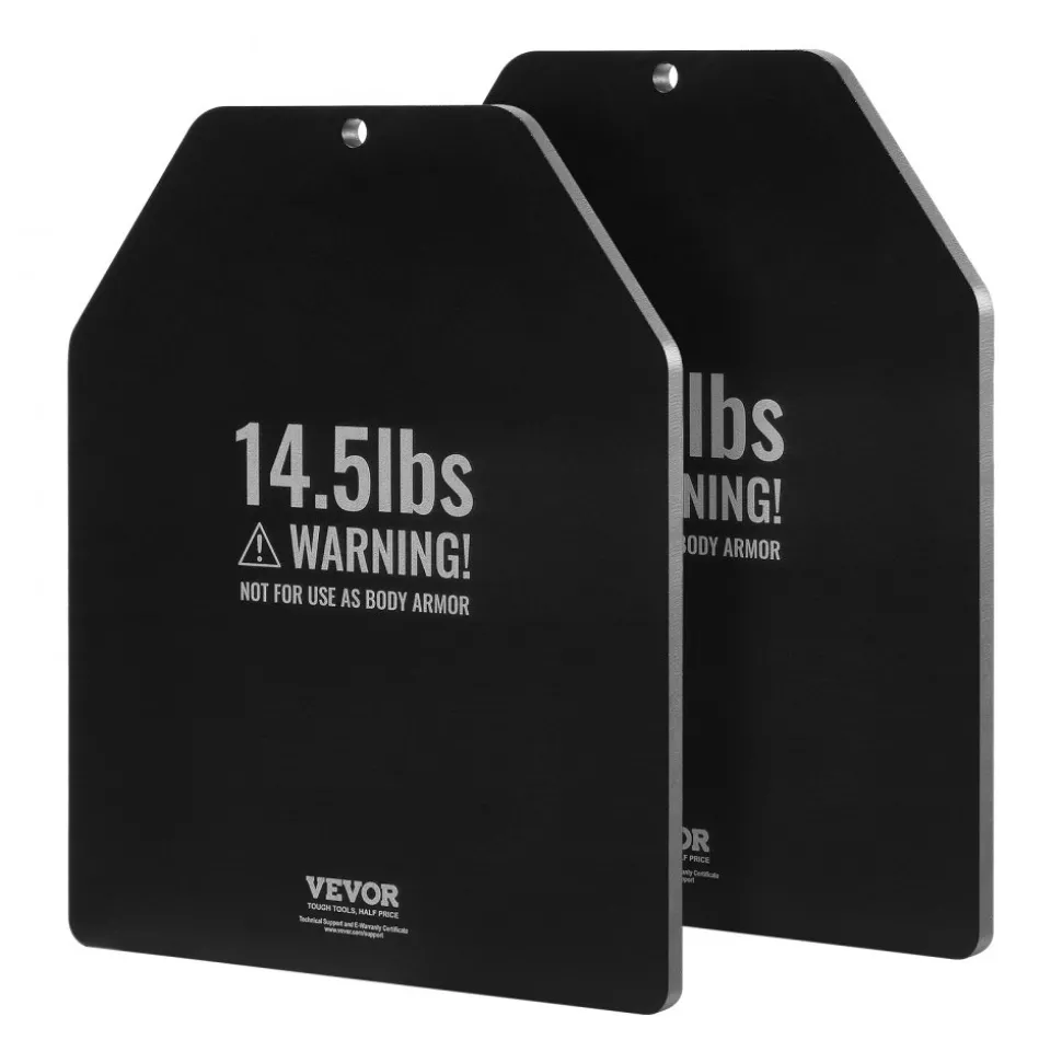 VEVOR Weight Vest Plates, 14.5 LB Pairs, Premium Steel Weighted plates, Contoured Ergonomic Fit – WODs, Additional Weight for Weight Vests, for Strength Training, Running, Fitness, Heavy Workouts