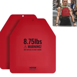VEVOR Weight Vest Plates, 8.75 LB Pairs, Premium Steel Weighted plates, Contoured Ergonomic Fit – WODs, Additional Weight for Weight Vests, for Strength Training, Running, Fitness, Heavy Workouts