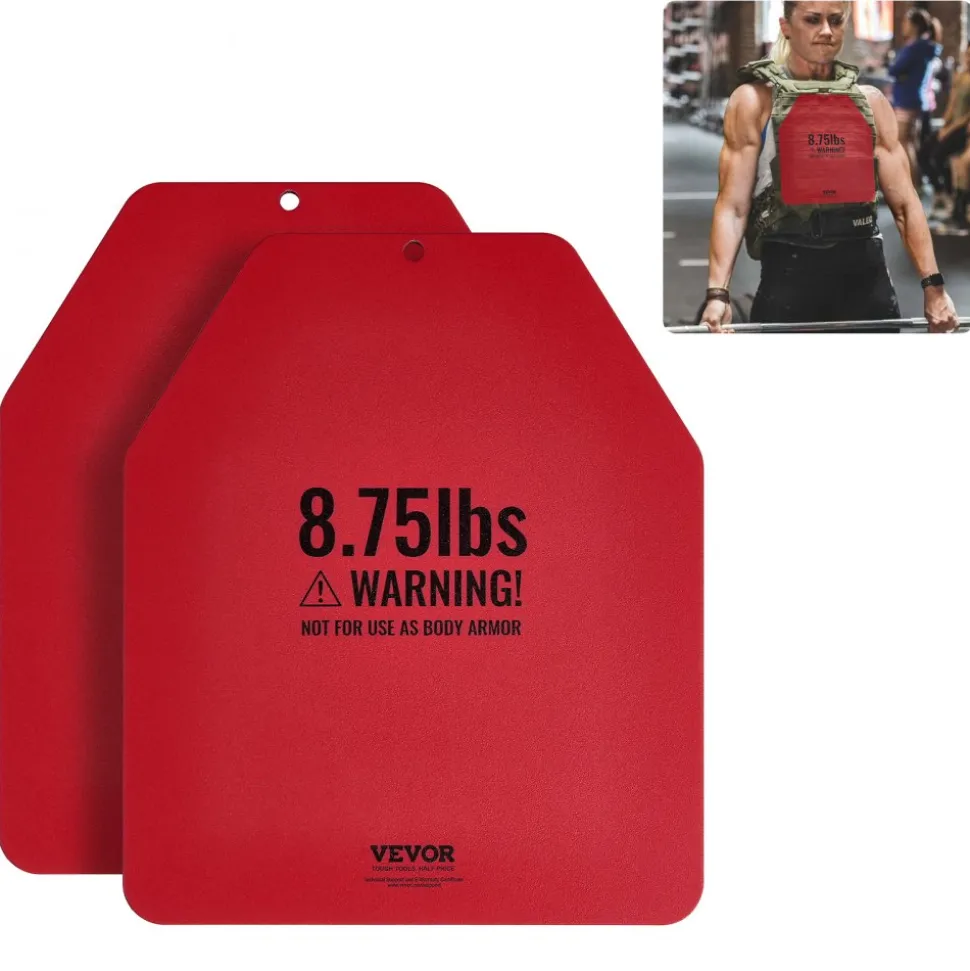 VEVOR Weight Vest Plates, 8.75 LB Pairs, Premium Steel Weighted plates, Contoured Ergonomic Fit – WODs, Additional Weight for Weight Vests, for Strength Training, Running, Fitness, Heavy Workouts
