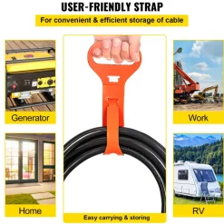 VEVOR Welder Extension Cord 40Amp 50ft 250V, Welding Power Cord with NEMA 6-50 Plug 8 Gauge 3 Prong for MIG,Lincoln,Plasma,Miller,TIG Tested to UL Standards