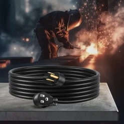 VEVOR Welder Extension Cord, 30 Amp 50 ft, Extension Cord for Portable Welders, NEMA 6-50P, 10/3 AWG, 250V, 7500W Heavy Duty Pure Copper Welder Cable, for Outdoor MIG TIG Plasma, STW Weather-proof