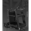 VEVOR Welding Cart, 3-Tier Welder Cart Heavy Duty with 400 Lbs Weight Capacity, 360° Swivel Wheels, Tank Storage Safety Chains, Rolling MIG Welder Cart for TIG, ARC, MMA, Plasma Cutter Welding Machine