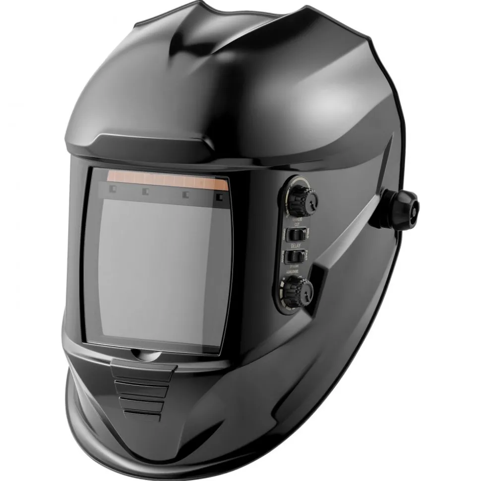 VEVOR Welding Helmet Auto Darkening, 3.94" x 3.74" True Color Welding Hood, 1/1/1/1 Solar-Powered Welder Mask 4 Arc Sensors, Wide Shade 4/5-9/9-13 for TIG MIG ARC Weld Grinding Cutting - METIS Series