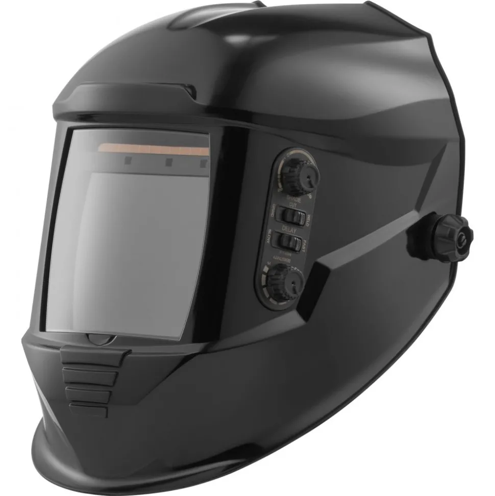VEVOR Welding Helmet Auto Darkening, 3.94" x 3.74" True Color Welding Hood, 1/1/1/1 Solar-Powered Welder Mask 4 Arc Sensors, Wide Shade 4/5-9/9-13 for TIG MIG ARC Weld Grinding Cutting - METIS Series