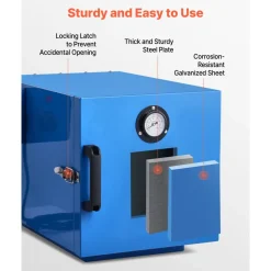 VEVOR Welding Rod Oven, 200LBS Capacity Countertop Electrodes Drying Oven 1060W 120V, 104°F - 392°F Adjustable Welding Rods Dryer for 18-inch Stick Electrode - with Locking Latch & Temperature Gauge