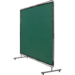 VEVOR Welding Screen with Frame, 6' x 8' Welding Curtain Screen, Flame-Resistant Vinyl Welding Protection Screen on 4 Swivel Wheels (2 Lockable), Moveable & Professional for Workshop/Industrial, Green