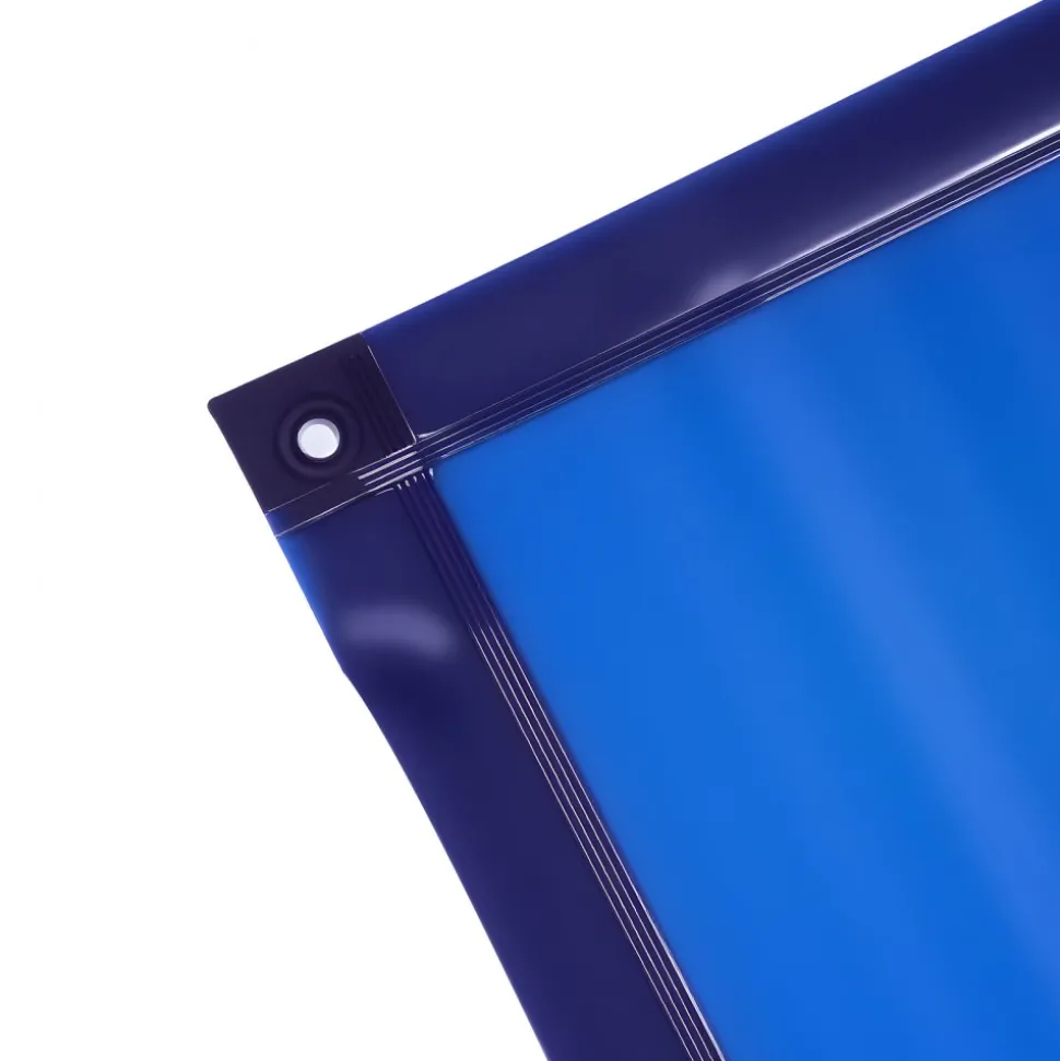 VEVOR Welding Screen with Frame, 6 x 6 FT Welding Curtain Screen, Flame-Resistant Vinyl Safety Protection Screens with Lockable Swivel Wheels & 6-Level UV Protection for Workshop/Industrial Use, Blue