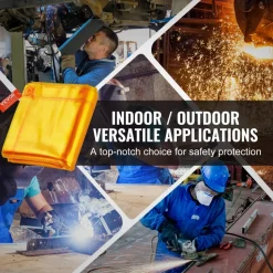 VEVOR Welding Screen with Frame, 6' x 8' Welding Curtain Screen, Flame-Resistant Vinyl Welding Protection Screen on 4 Swivel Wheel (2 Lockable), Moveable & Professional for Workshop/Industrial, Yellow