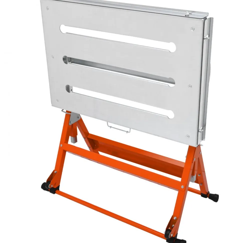 VEVOR Welding Table 30" x 20", 400lbs Load Capacity Steel Welding Workbench Table on Wheels, Folding Work Bench with Three 1.1" Slot, 3 Tilt Angles, Adjustable Height, Retractable Guide Rails
