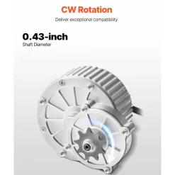 VEVOR 450W Electric Brushed DC Motor Kit - 36V 3000rpm Motor with Upgraded Speed Controller and Thumb Throttle Kit for Go Karts E-Bike Motorcycle Scooter