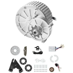 VEVOR 450W Electric Brushed DC Motor Kit - 36V 3000rpm Motor with Upgraded Speed Controller and Thumb Throttle Kit for Go Karts E-Bike Motorcycle Scooter