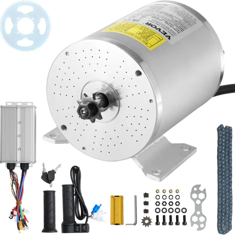VEVOR 3000W Electric Brushless DC Motor Kit - 72V 4900rpm Motor with Upgraded Speed Controller and Throttle Grip Kit for Go Karts E-Bike Motorcycle Scooter DIY