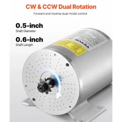 VEVOR 1800W Electric Brushless DC Motor Kit - 48V 4500rpm Motor with Upgraded Speed Controller and Throttle Grip Kit for Go Karts E-Bike Motorcycle Scooter DIY