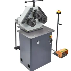 VEVOR 750W Electric Roll Bending Machine, 3-Roller Electric Pipe Bender Machine with Reversible Foot Switch, Support Horizontal/Vertical Operation (220V 60Hz 3-Phase, No Plug)