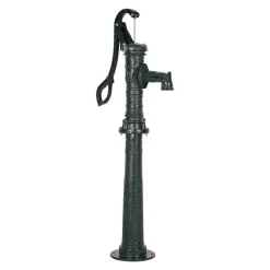 VEVOR Well Hand Pitcher Pump, 20 ft Max Lift, Antique Cast Iron Manual Hand Water Pump with Heightening Base, NPT 1-1/4 in Connection, Easy Installation, for Outdoor Garden, Pond, Yard, Farm, Green