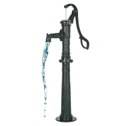 VEVOR Well Hand Pitcher Pump, 20 ft Max Lift, Antique Cast Iron Manual Hand Water Pump with Heightening Base, NPT 1-1/4 in Connection, Easy Installation, for Outdoor Garden, Pond, Yard, Farm, Green