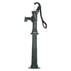 VEVOR Well Hand Pitcher Pump, 20 ft Max Lift, Antique Cast Iron Manual Hand Water Pump with Heightening Base, NPT 1-1/4 in Connection, Easy Installation, for Outdoor Garden, Pond, Yard, Farm, Green