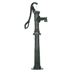 VEVOR Well Hand Pitcher Pump, 20 ft Max Lift, Antique Cast Iron Manual Hand Water Pump with Heightening Base, NPT 1-1/4 in Connection, Easy Installation, for Outdoor Garden, Pond, Yard, Farm, Green