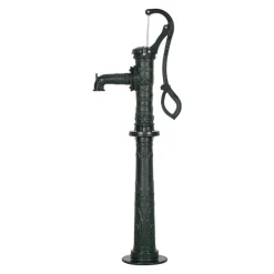 VEVOR Well Hand Pitcher Pump, 20 ft Max Lift, Antique Cast Iron Manual Hand Water Pump with Heightening Base, NPT 1-1/4 in Connection, Easy Installation, for Outdoor Garden, Pond, Yard, Farm, Green