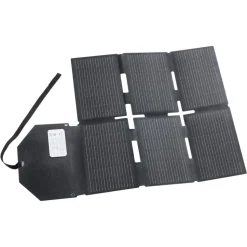 VEVOR 60W Foldable Solar Panel Charger, 16BB N-Type Monocrystalline Solar Panel 24% Efficiency, Lightweight Portable with MC4 Output, Type-C, USB-A & DC Ports for Power Stations Camping Hiking