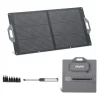 VEVOR 100W Foldable Solar Panel, 24% High-Efficiency Portable Monocrystalline Solar Panel Charger with MC4 Output, USB-A, Type-C & DC Ports, IP65 Waterproof for Power Stations, Camping, Hiking Trips