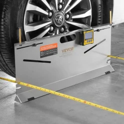 VEVOR Wheel Alignment Tool, 2-Pack Toe Plates, Camber/Caster/Toe Gauge 0.1° Accuracy, Stainless Steel Tool Plate, Magnetic Slots and 6 Alignment Rods, Includes 2 Measuring Tapes & Conversion Chart