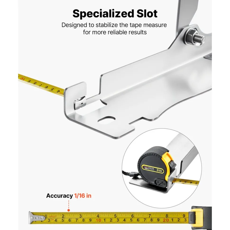 VEVOR Wheel Alignment Tool, 2 PCS Stainless Steel Heavy Duty Toe Alignment Plates with 2 Measuring Tapes, Accurate Automotive Wheel Tools for Home Use, Compatible with Cars, Trucks, SUVs, and Vehicle