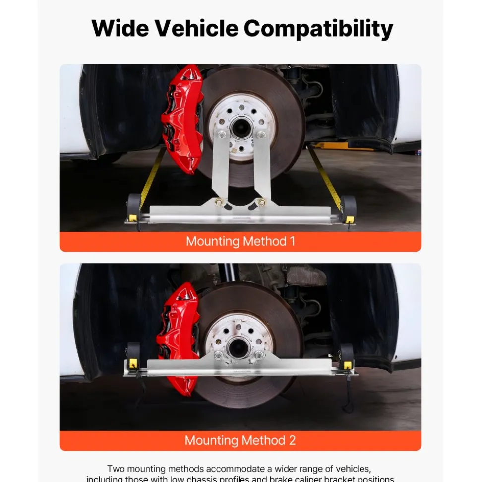 VEVOR Wheel Alignment Tool, 2 PCS Stainless Steel Heavy Duty Toe Alignment Plates with 2 Measuring Tapes, Accurate Automotive Wheel Tools for Home Use, Compatible with Cars, Trucks, SUVs, and Vehicle