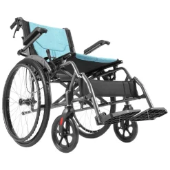 VEVOR Wheelchair, Durable Aluminum Alloy Ultra-Lightweight Wheelchairs, Portable Wheelchair with Flip-Back Desk-Length Arms, 3-Position Adjustable Footrests, 18-Inch Wide Seat, 250lbs Weight Capacity