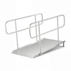VEVOR Wheelchair Ramp with Handrails, 71.1 x 32.7 in, Heavy Duty Wide Aluminum Wheelchair Ramp with Adjustable Legs, 1000 lbs Capacity, Portable Threshold Ramps for Home Steps, Stairs, Doorways, Curbs